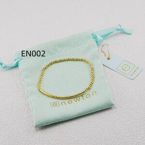 Enewton Gold Faceted Curved Tube Bead Bracelet